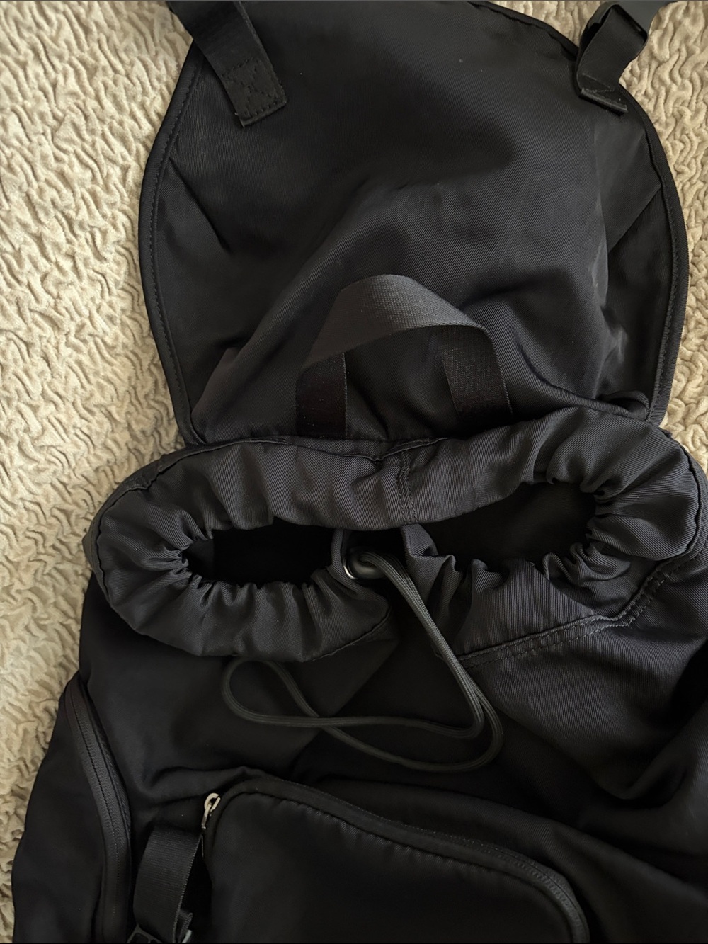 Calvin Klein Jeans Black Nylon Backpack with Front Flap and Logo - Picture 8 of 9